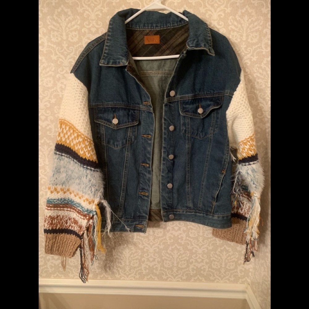 NWOT , pol / unicorn tribe jean jacket size large